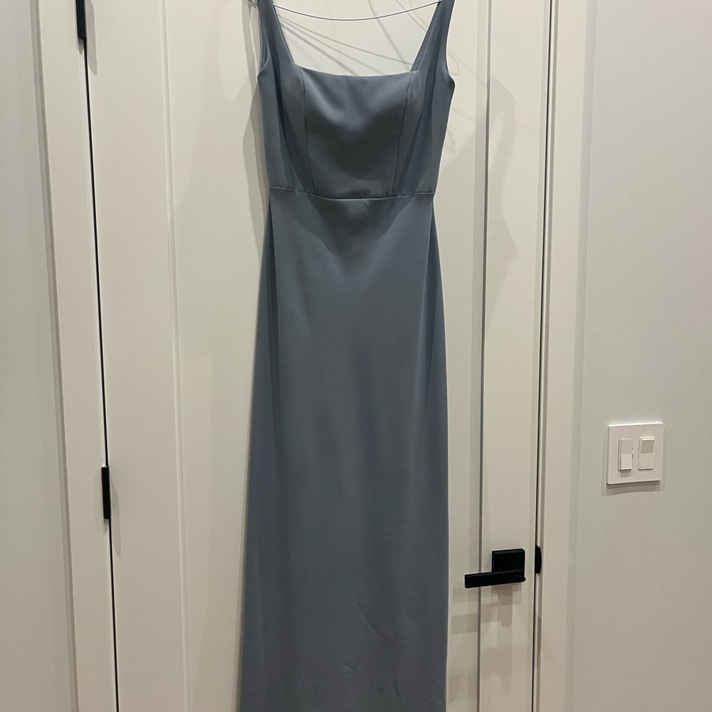 Jenny Yoo Slate Blue Maxi Dress
